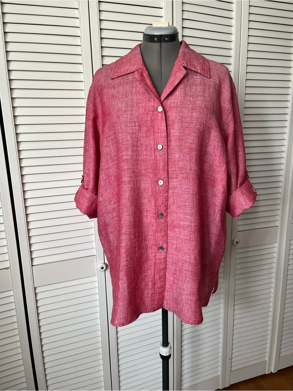 Liz Claiborne Linen Button front shirt 1X - Picture 8 of 11